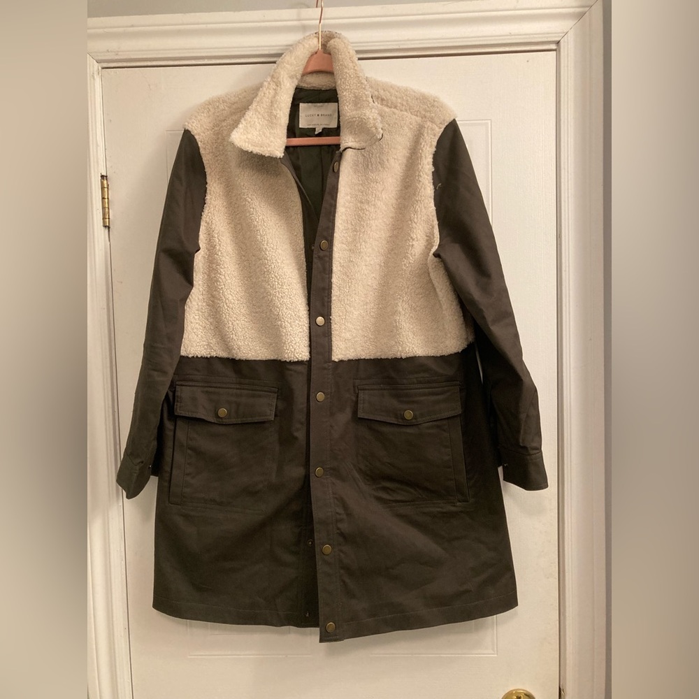 Lucky brand mixed media jacket size large